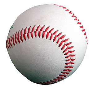 A baseball, cropped from :Image:Baseball.