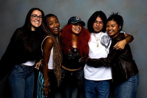 Marywood fashion clubs secretary, vice president, president, treasurer and social media coordinator. (From Left) Jada Siino, Nyela Liverpool, Dilenny Feliz, Derek Plata, and Brenda Zakarias. 